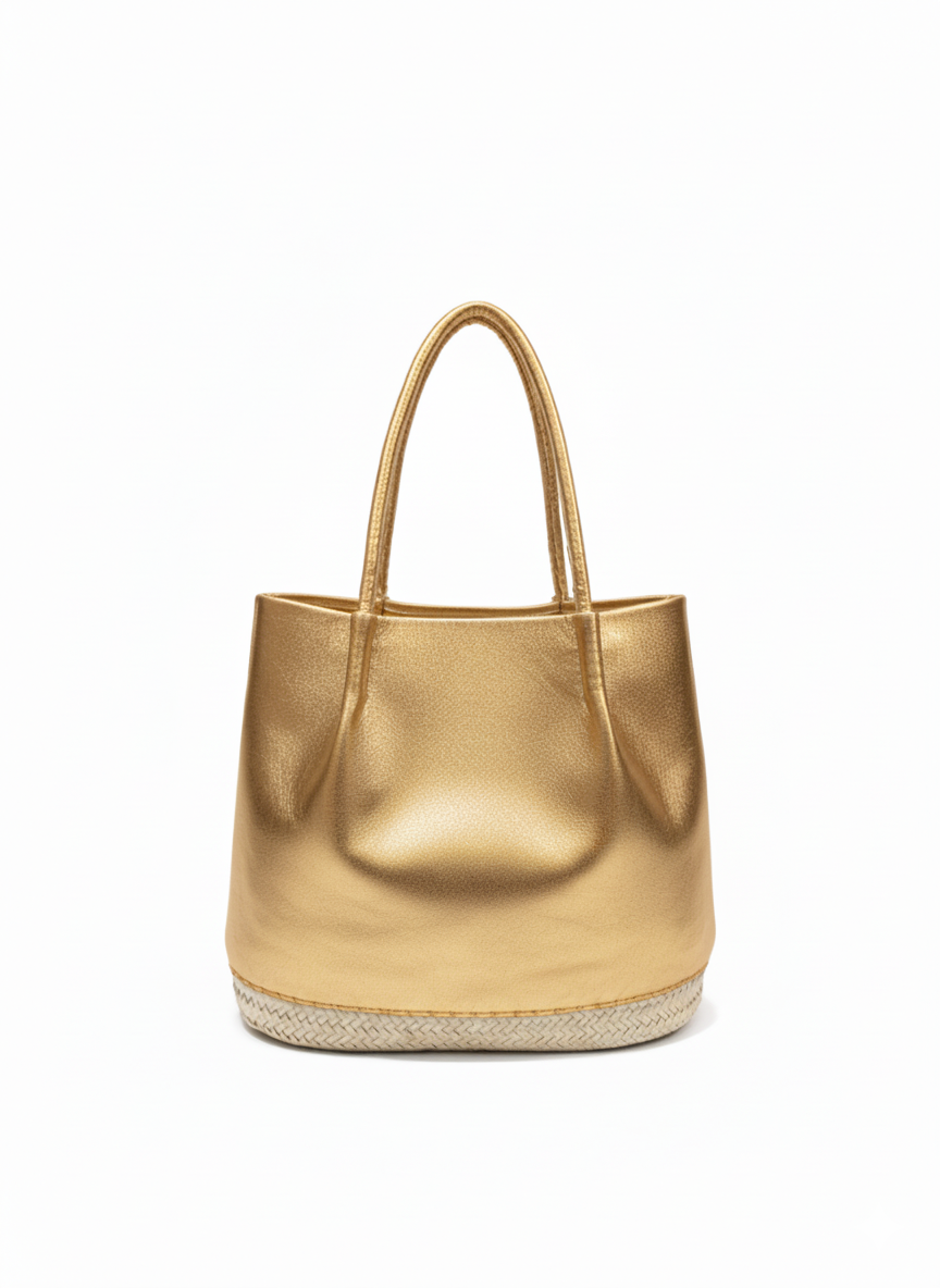 Gold Metallic Bucket