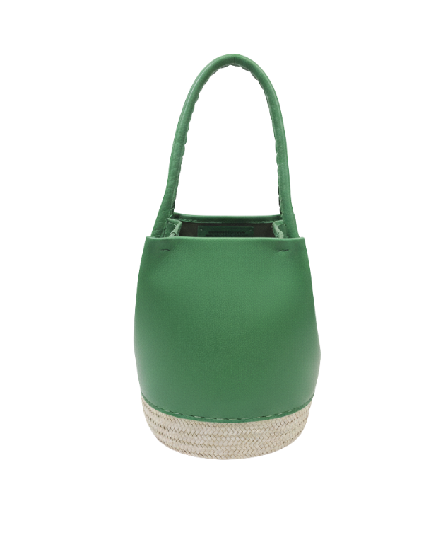 Kelly Green Large Leather Bucket