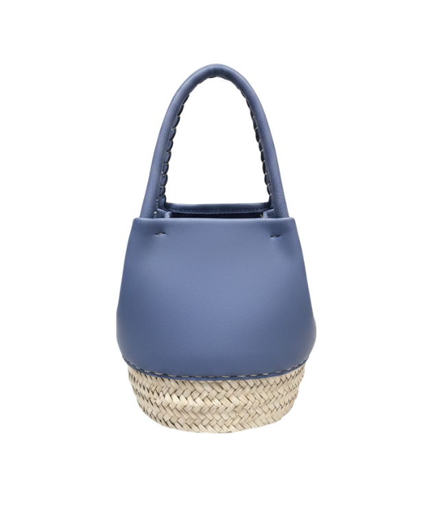 Baby Blue Leather Bucket