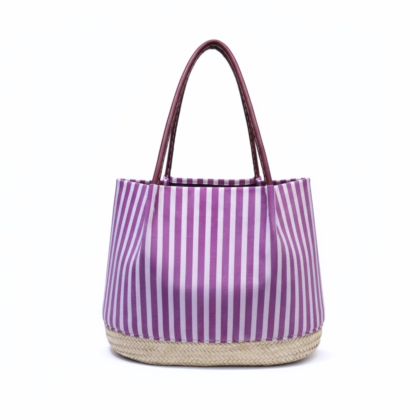 Striped Purple Canvas Bucket