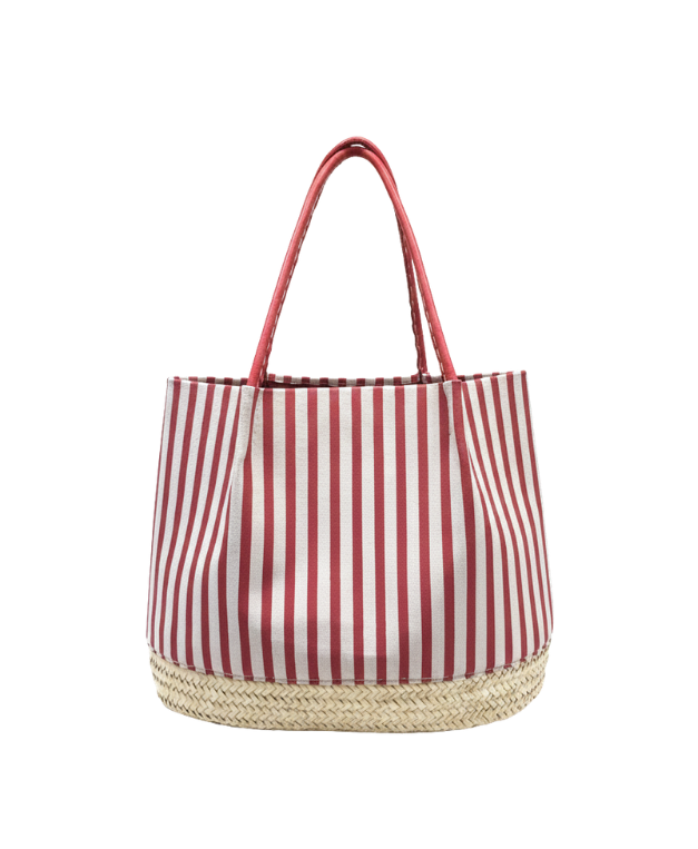 Striped Red Canvas Bucket